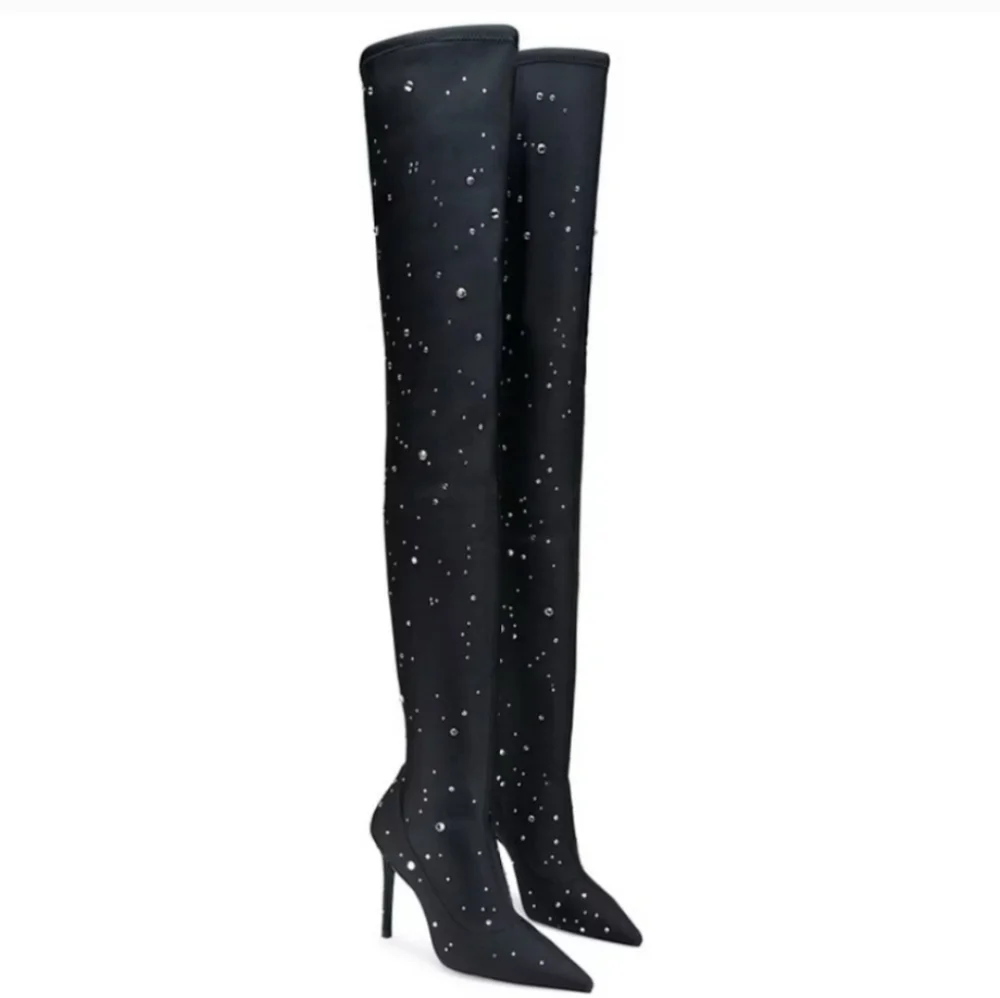 STUART WEITZMAN Over The Knee Boots Black Size 8 New